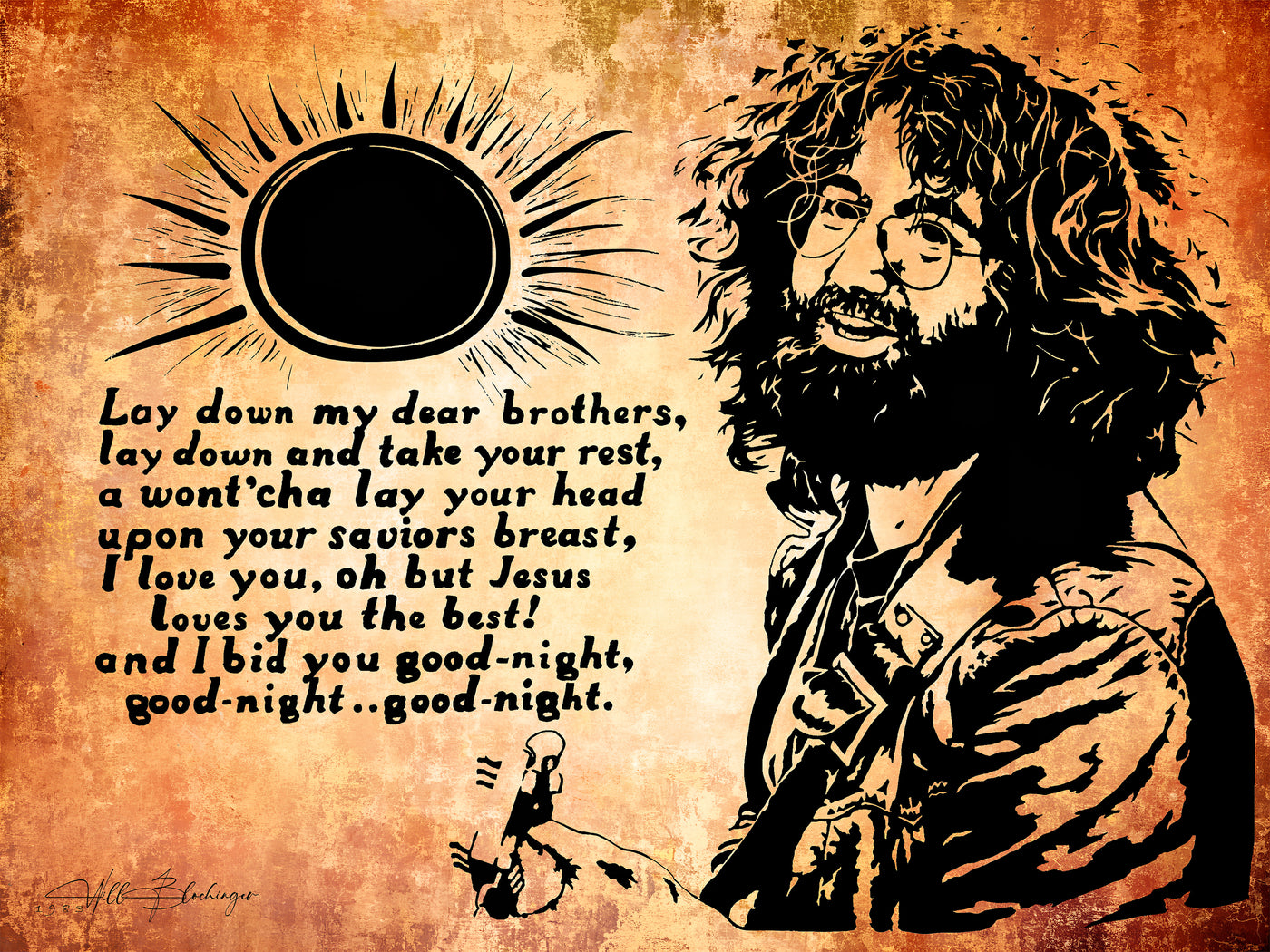 Jerry Garcia Silk Screen — Bid You Goodnight