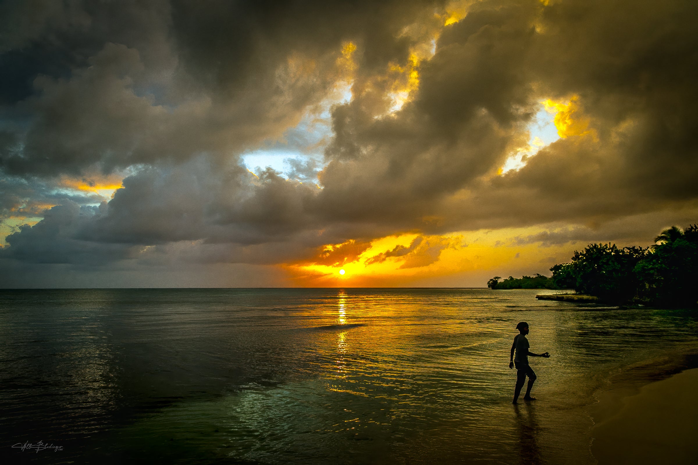 Caribbean Sunset Wall Art Print – Negril, Jamaica