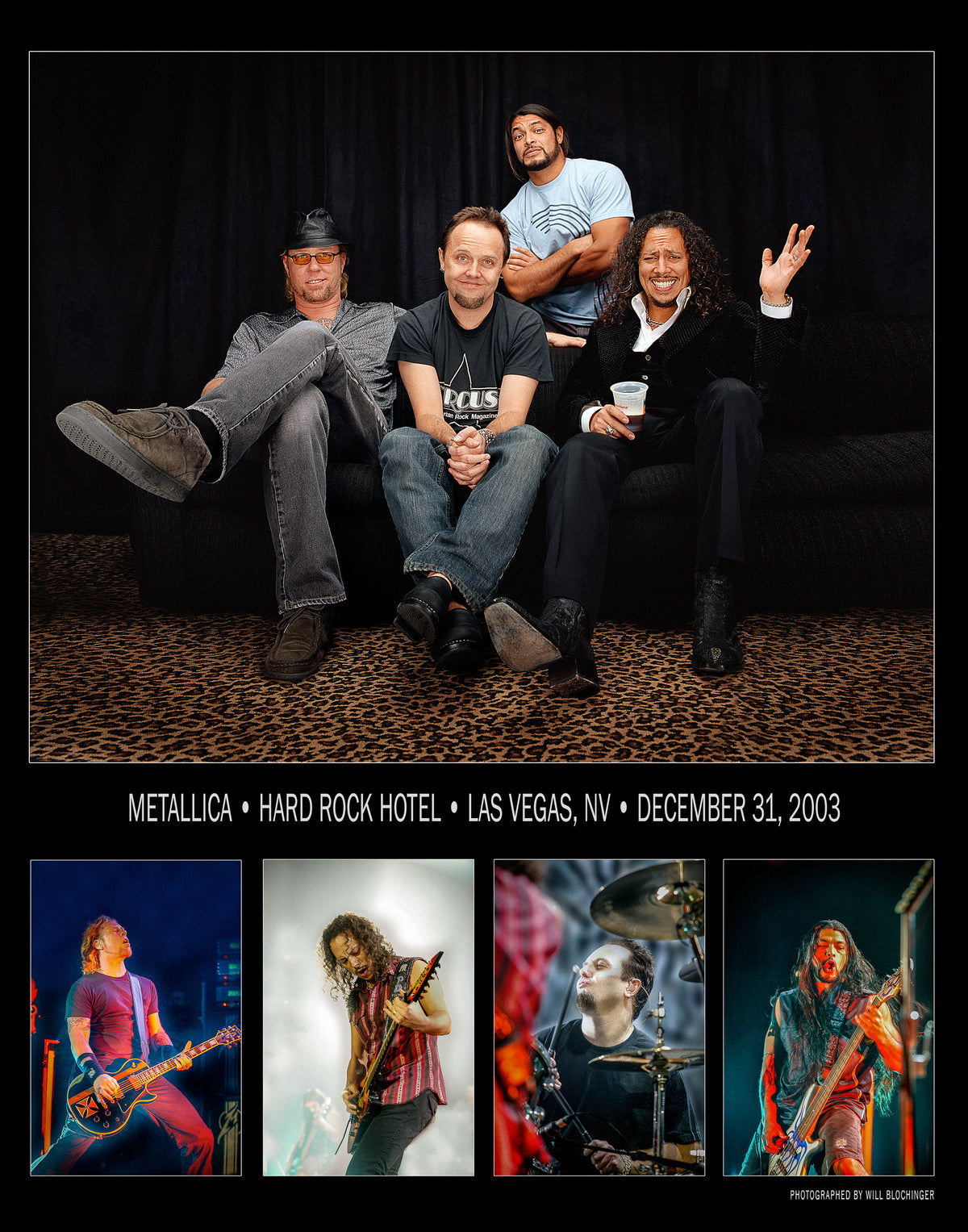 Metallica at the Hard Rock Hotel, Las Vegas, December 31, 2003